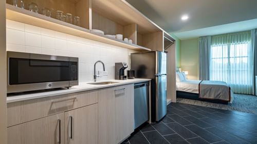 Kitchenette in Premium King Suite at The Lodge 30A
