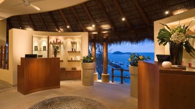 Spa reception interior at Cala de Mar