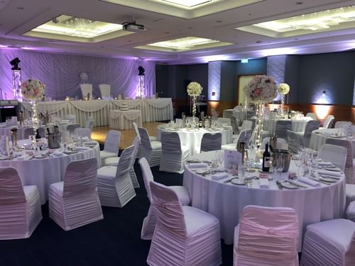 Decorated Ballroom wedding reception of Duxton Hotel Perth