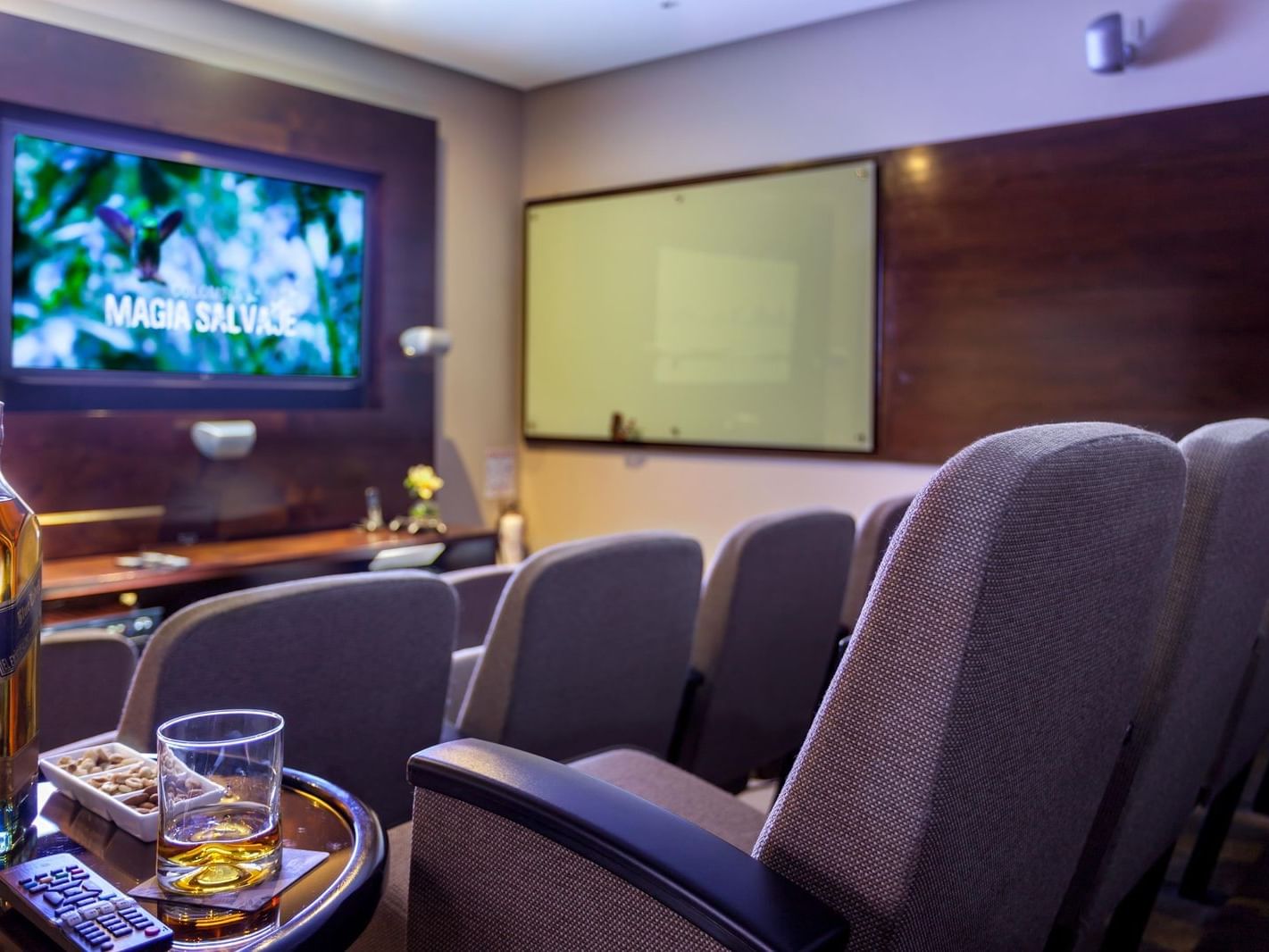 Drinks & snacks served in a theater at Blue Doors Hotels