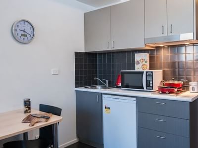 Kitchen in studio apartment - purchase a kitchen kit and many other great products from our UniLodge online shop, Your Shop