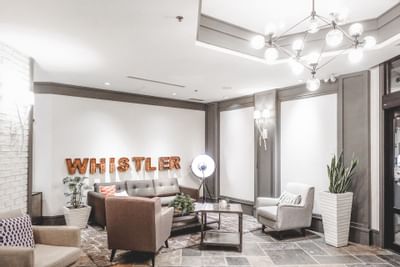 Interior of the lobby area at Summit Lodge