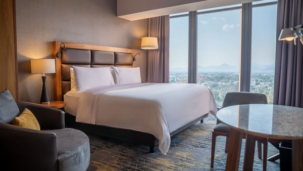 Deluxe Room, 1 King with comfy bed and chairs at Fiesta Americana Viaducto Aeropuerto
