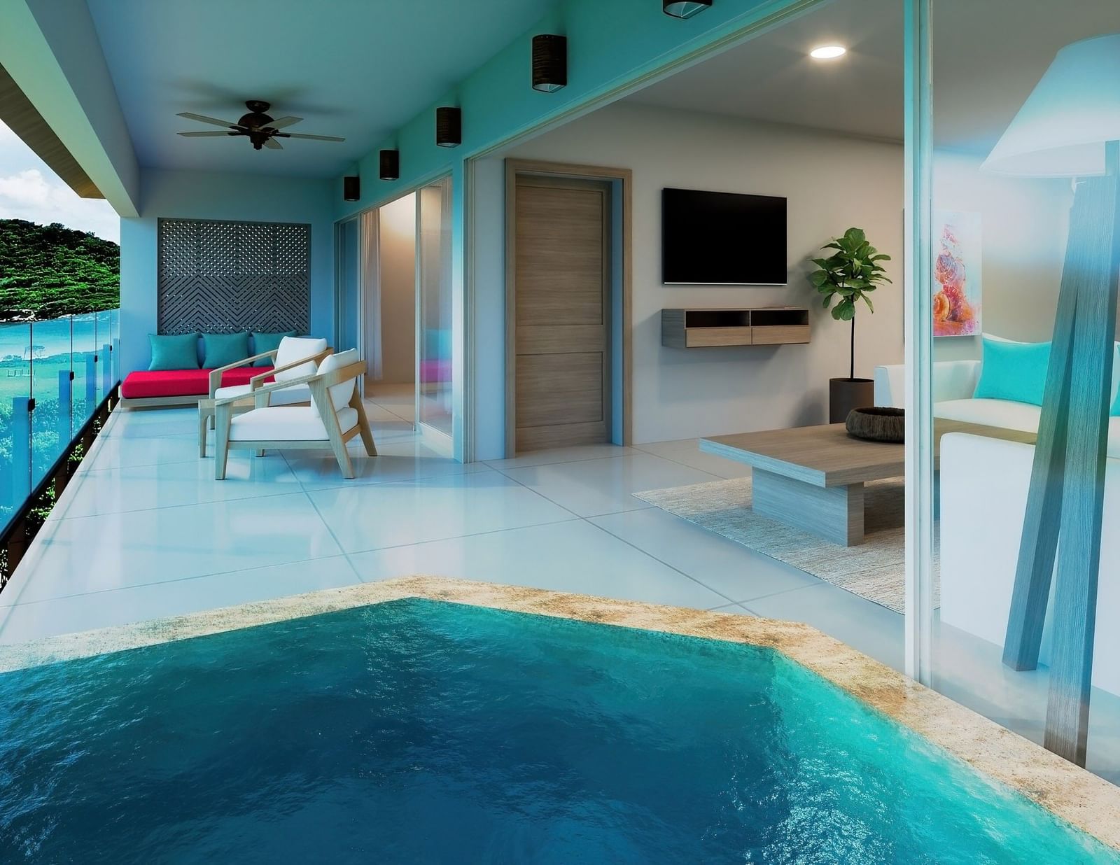 Oceanview Penthouse Suite - Pool View