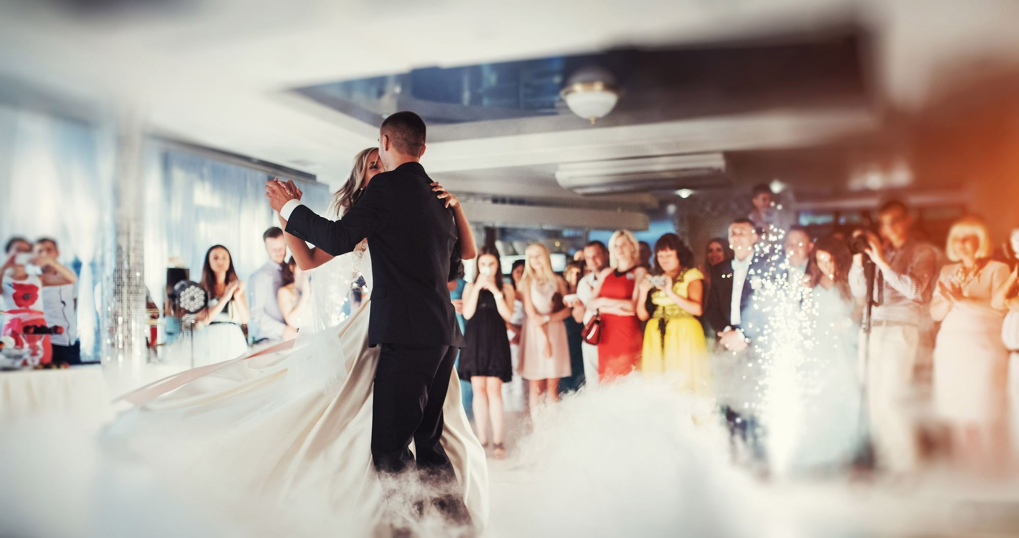 A newlywed on a couple dance at Village Bournemouth