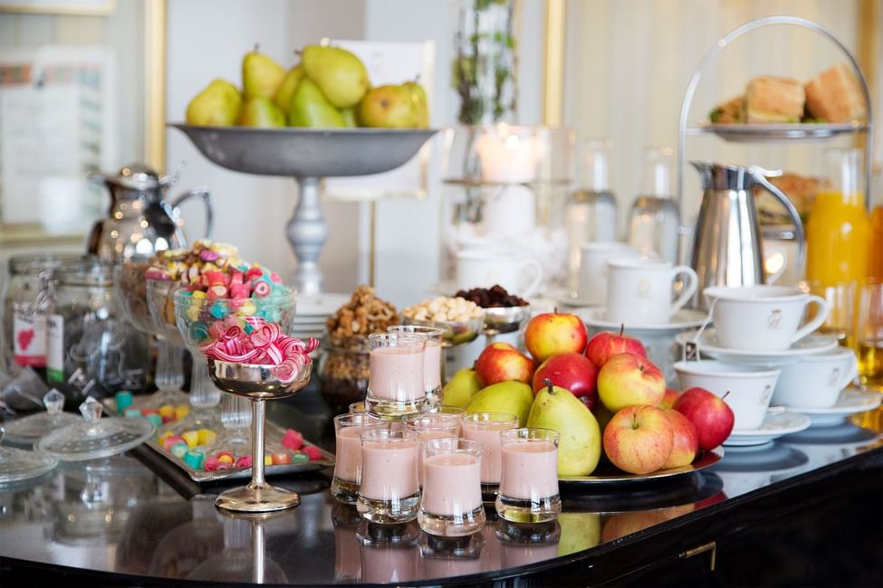 Tea time buffet spread at Hotel Grand Lund