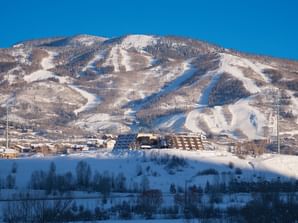 Snowy mountain from the bottom near Legacy Vacation Resorts