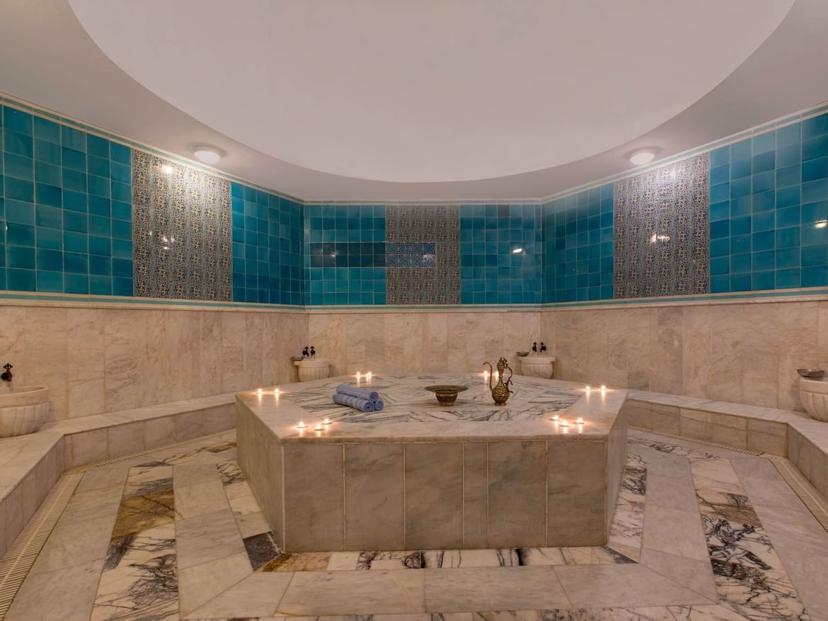 Luxury type spa area with accessories at Marmaris Bay Resort