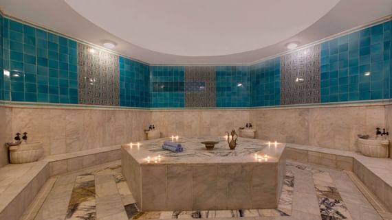 Luxury type spa area with accessories at Marmaris Bay Resort