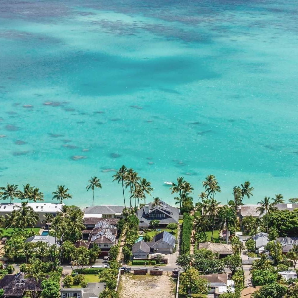 Aerial view of Lanikai Beach near Waikiki Resort Hotel by Sono