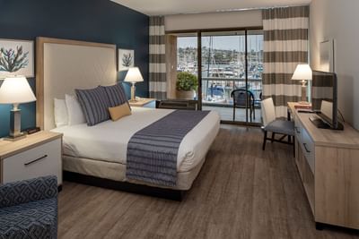 Ground Floor Marina View King bedroom at Bay Club Hotel