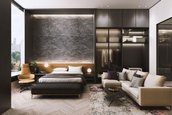 Luxurious Bedroom at One Farrer Hotel Villa