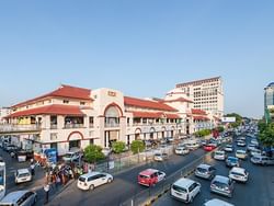 Aerial view of Bogyoke Market near Chatrium Hotel Royal Lake Yangon
