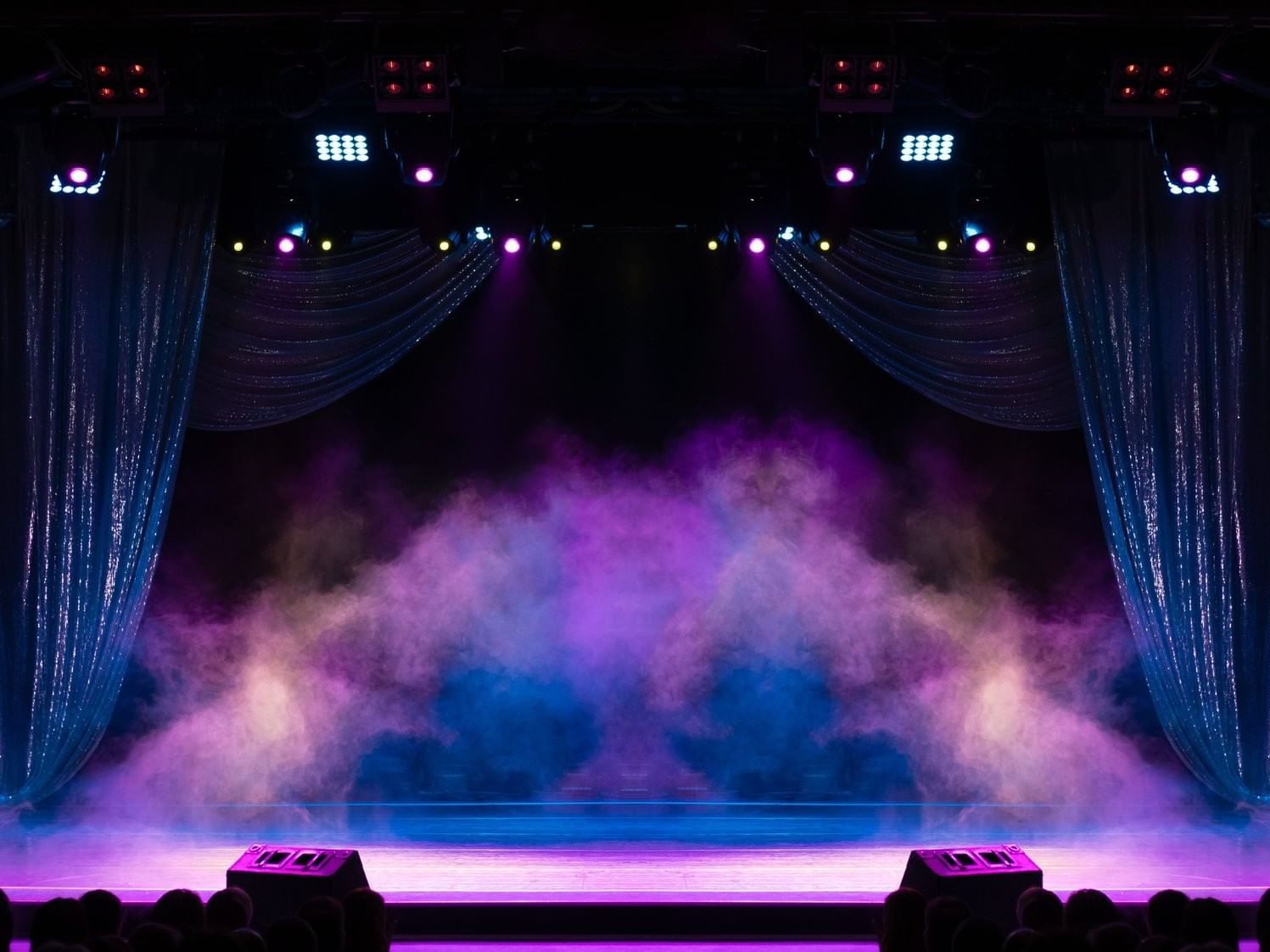 Stage with smoke, Angela Peralta Theater near Fiesta Inn Hotels
