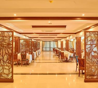 Dining area in Rumoka Restaurant at Goma Serena Hotel