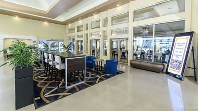 Steak House at Alexis Gardens lounge area in Alexis Park Resort