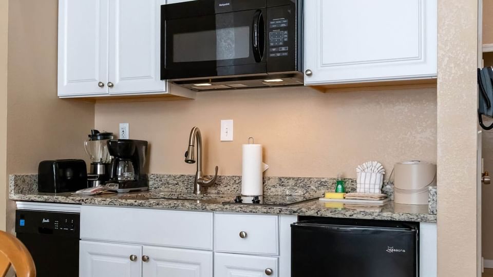 Kitchenette in Large Studio at Brigantine Beach