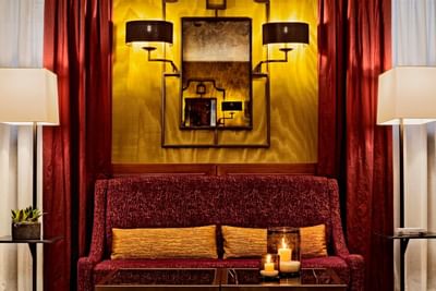 Interior of a livingroom with fine furniture at Hotel Bisanzio