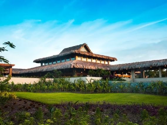 Distant exterior view of Jacamar Terrace at Indura Resort