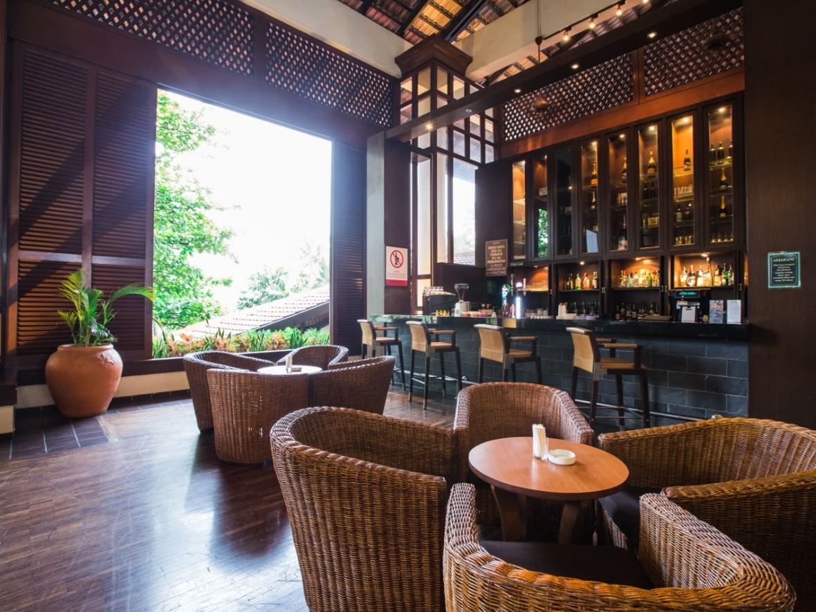 A view of Bayu Lounge comfortable dining table at The Saujana Hotel Kuala Lumpur