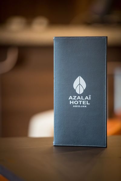 Bar menu over the table