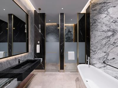 Standard Bathroom at Velero Hotel Doha Lusail