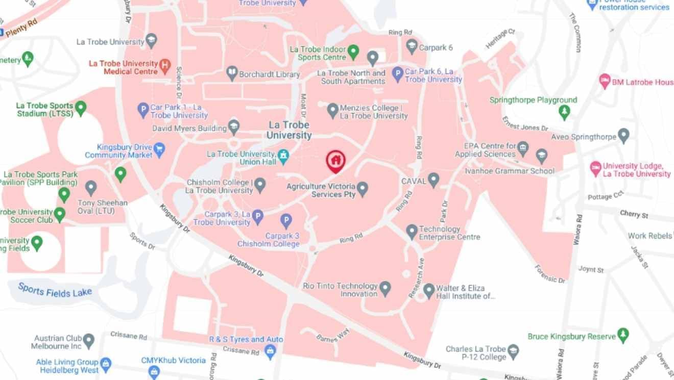 La Trobe University - Glenn College Map