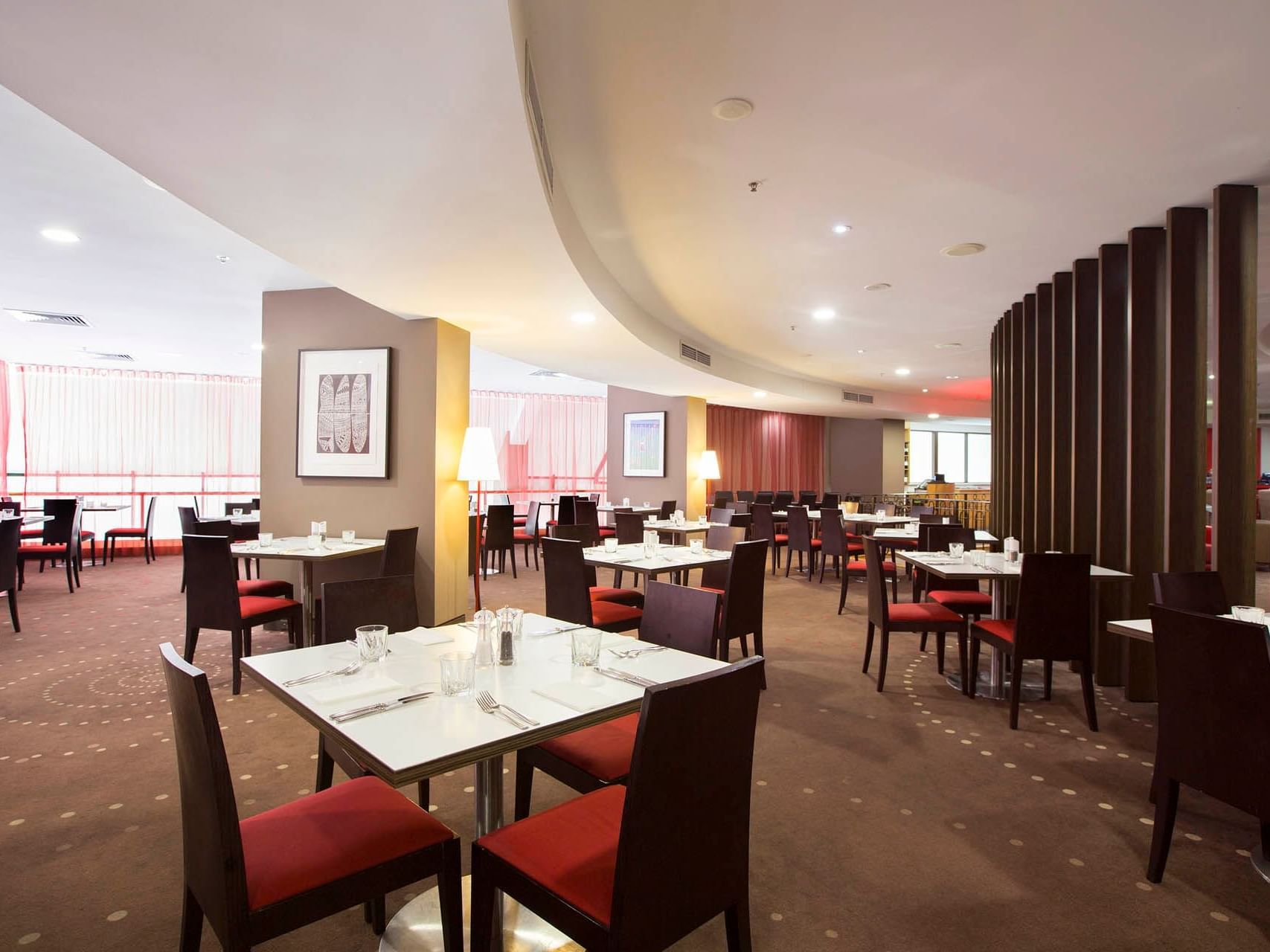 Tables in Sugar Shaker Restaurant at Grand Chancellor Townsville