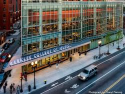 Entrance sign of Berklee College at Backstage at the Verb