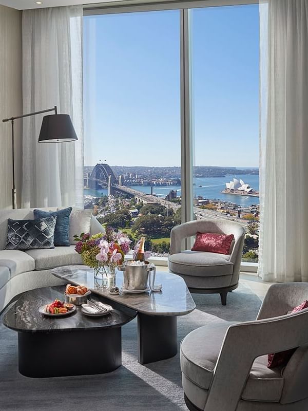Interior of Living room in Deluxe villa at Crown Towers Sydney
