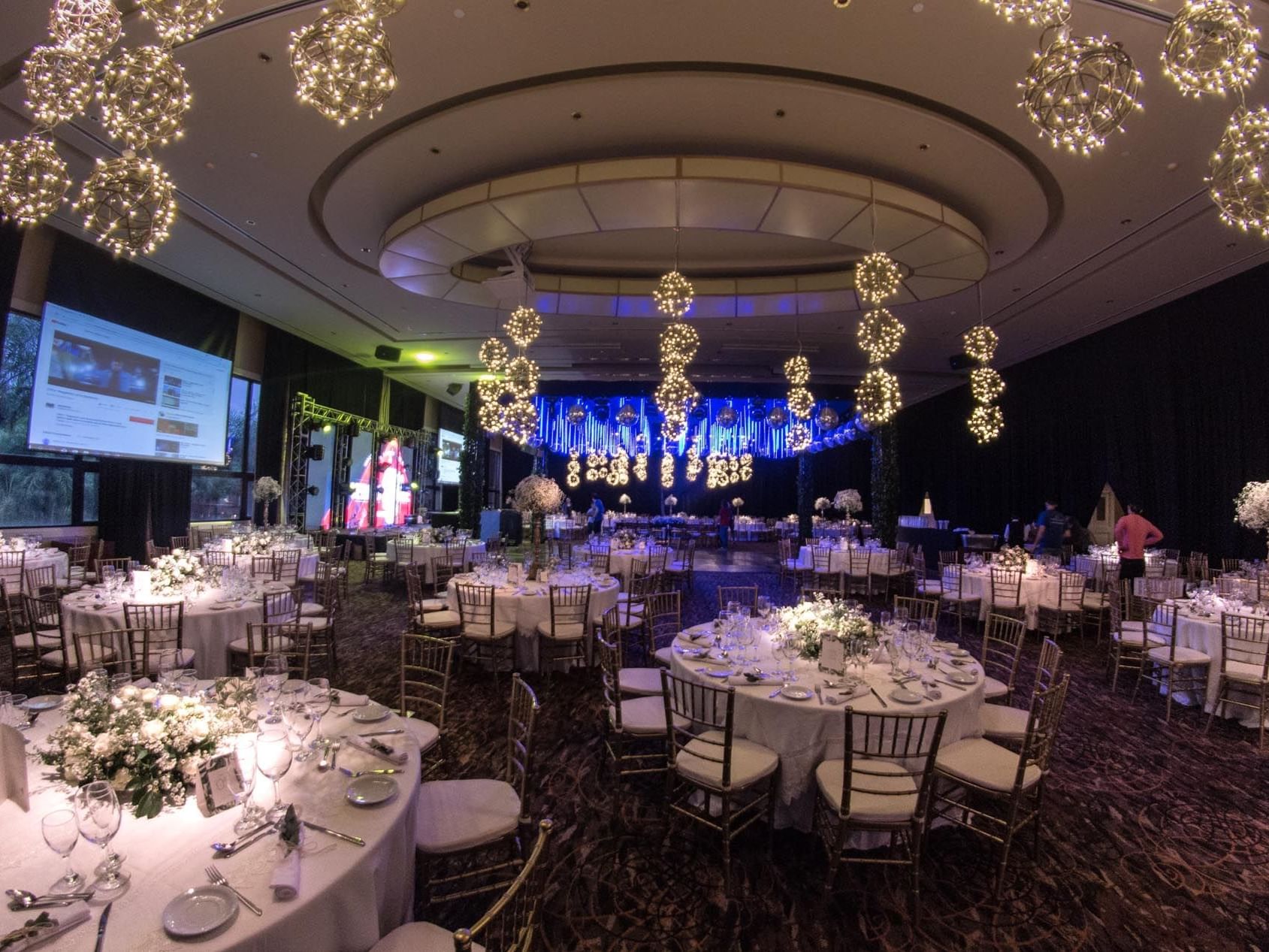 Banquets set-up for an event in Grand Salon, Grand Hotels Lux