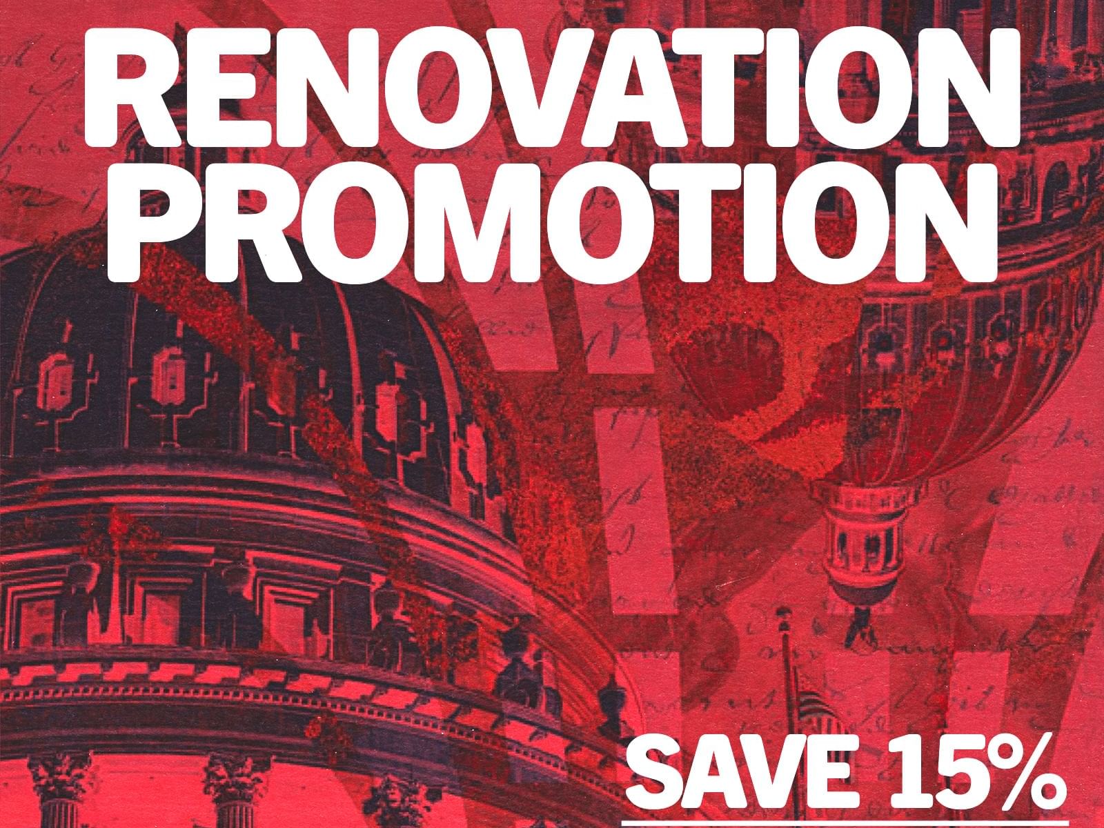 Poster about Renovation Promotion at hotel 43