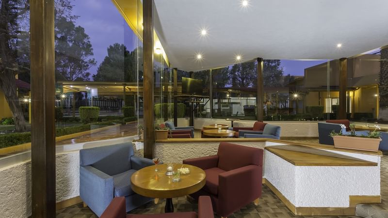 Luxury lounge area in the lobby at Gamma Pachuca