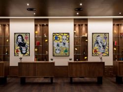View of Check-in desks in the lobby of St Giles London hotel