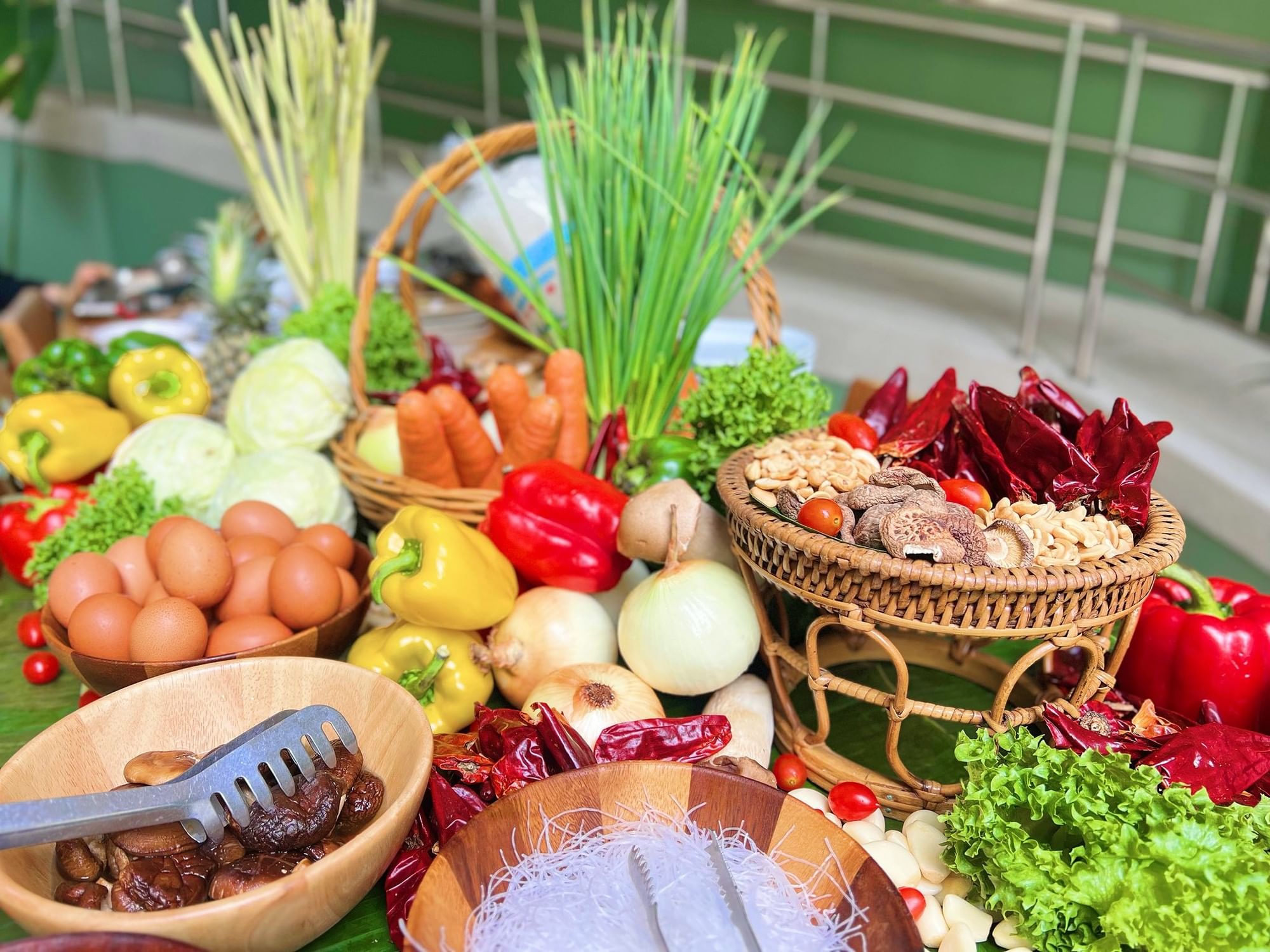 Thai ingredients for Thai Cooking Class at Paradox Resort Phuket, Karon Beach