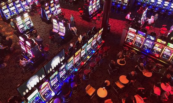Top view of the inside of a casino near ReStays Ottawa