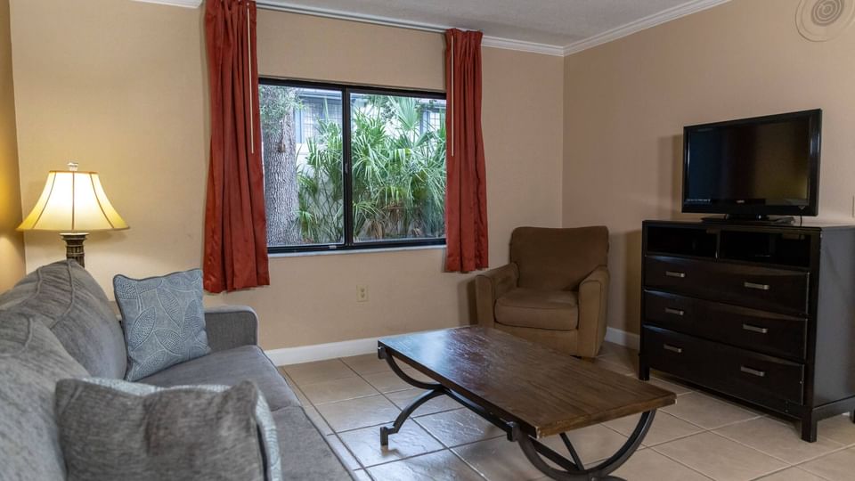 Living Area of Two Bedroom suite at Legacy Vacation Resorts