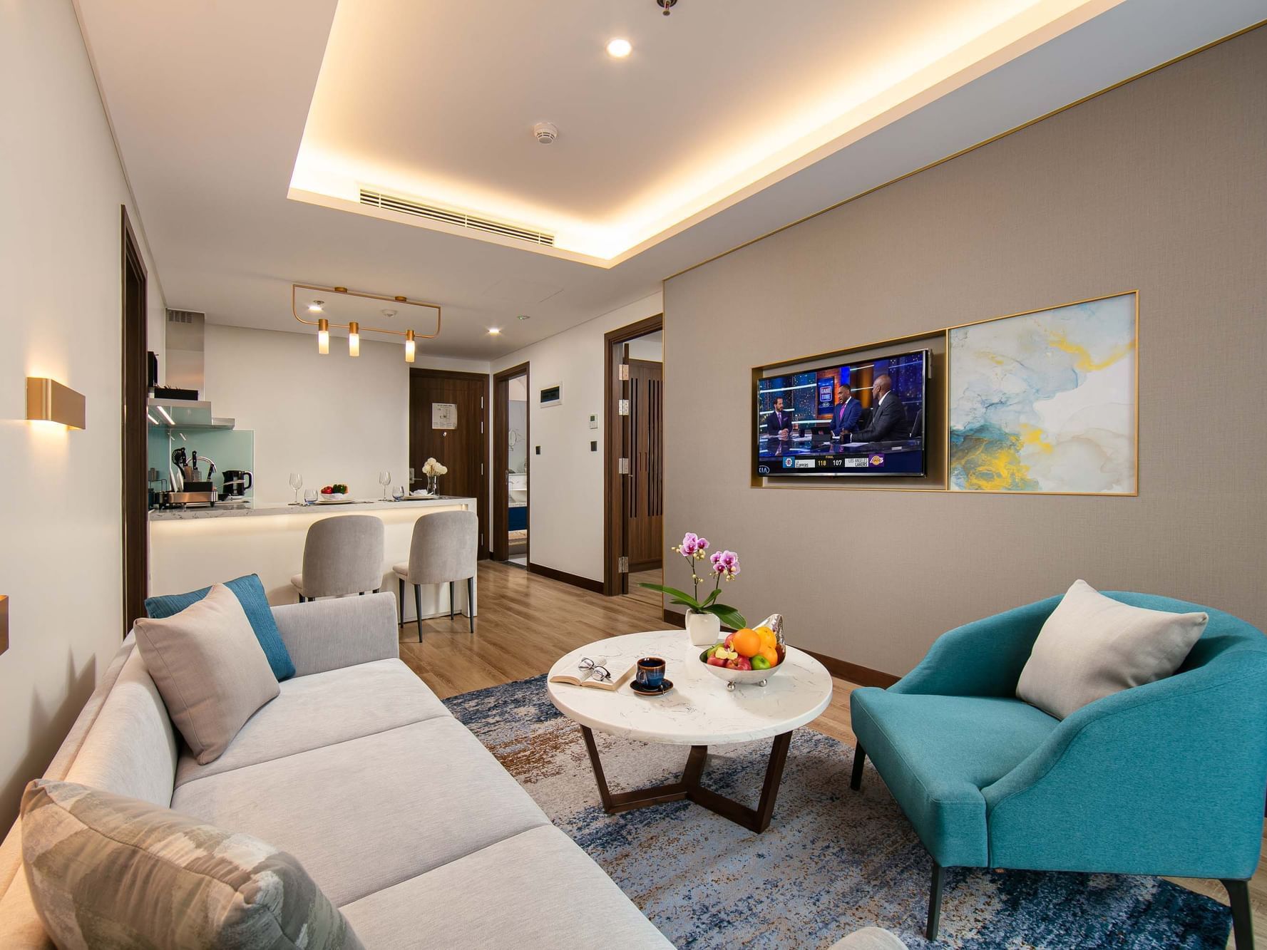 Living area in Two Bedroom Suite at Eastin Hotel & Residences