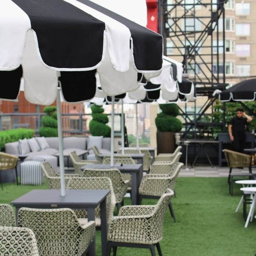 outdoor patio of the empire rooftop 