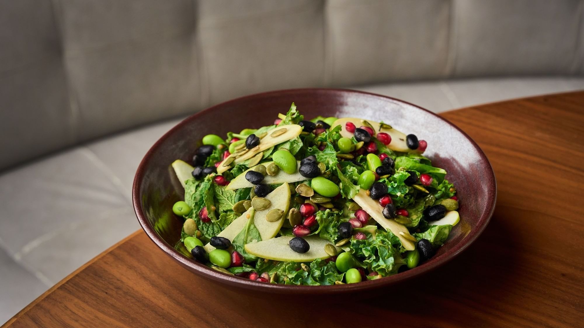 Vegetable salad served in Pacific Groove Restaurant & Lounge at Paramount Hotel Dubai