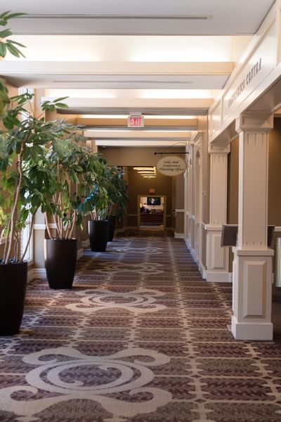 lounge area outside conference center room