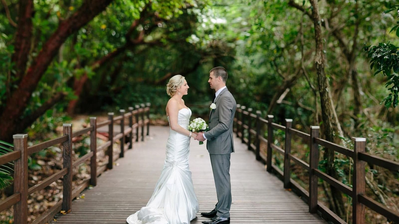 Bride and groom at Pullman Port Douglas sea temple resort and spa