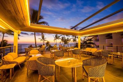 Outdoor sitting area in a restaurent at Buenaventura Grand