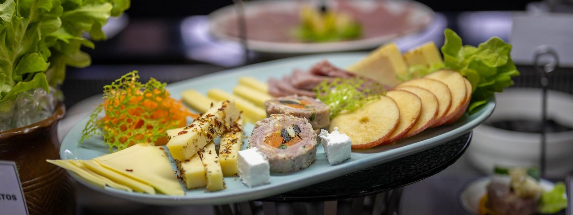 Plate with assorted appetizers at Lagoon Terrace Restaurant, Warwick Le Lagon - Vanuatu in Efate