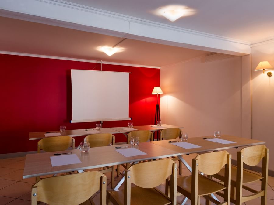 Classroom set up meeting room at Hotel Figeac