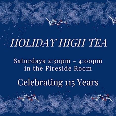 Holiday High Tea Image with Event Details