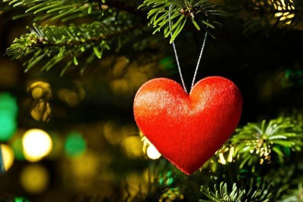 Heart Christmas tree ornament a perfect Christmas Stocking Filler Idea for women