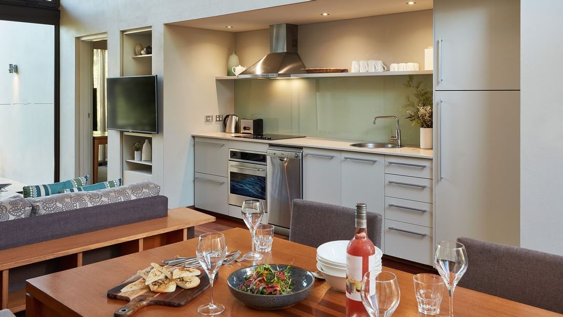Kitchen of Three Bedroom Villa at Pullman Bunker Bay Resort