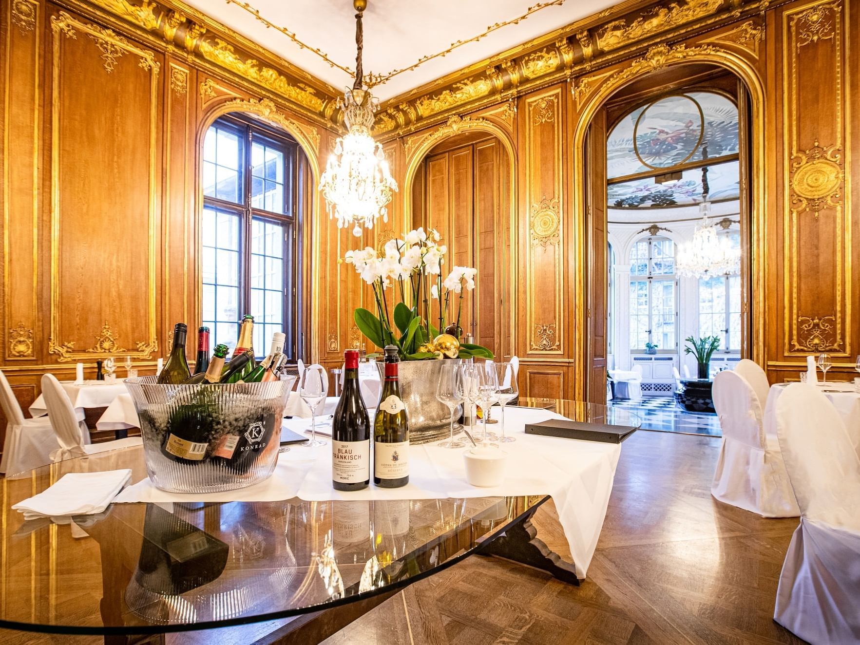 Interior of the Dining Area at Patrick Hellman Schlosshotel