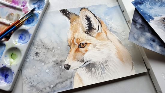 Painting of a fox